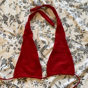Frankie’s Bikinis Julianne Bikini Top in Red